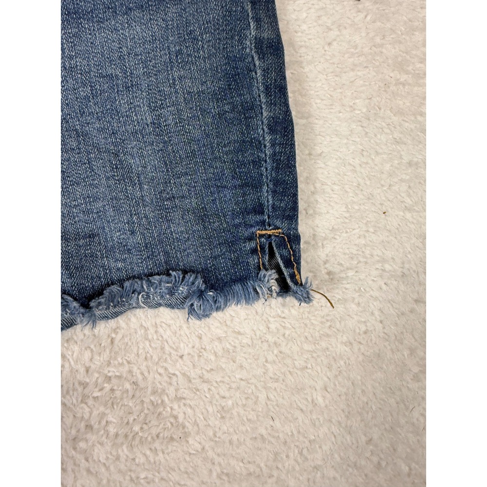 Seven7 Denim Shorts Womens 10 Blue Excellent Frayed Raw Hem Casual Cutoffs - Picture 2 of 10